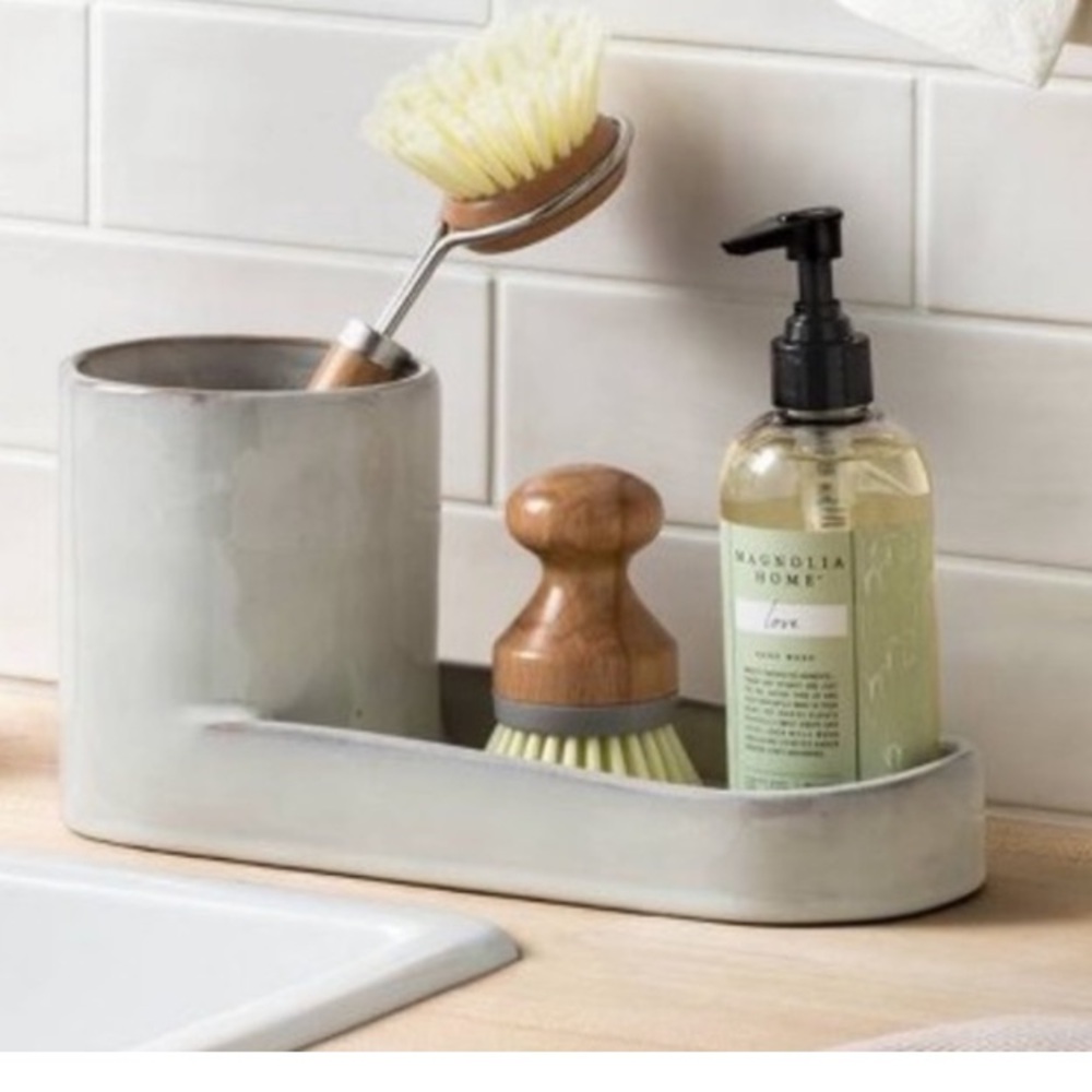 Stoneware Kitchen Sink Caddy Sour Cream Hearth & Hand with Magnolia